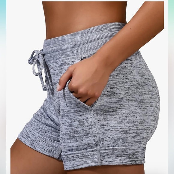 90 Degrees by Reflex Soft Comfy Activewear Shorts Sz XL in heather gray - Picture 2 of 2